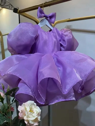 Barbara Lilac Lettuce Skirt Girl's Evening Dress