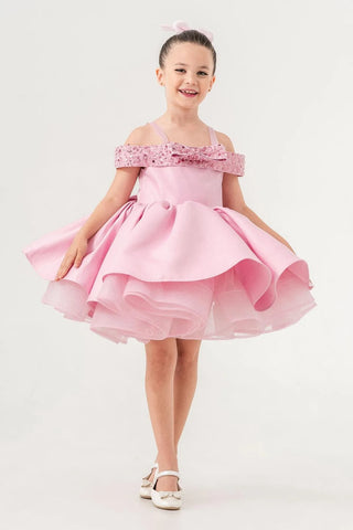 Mono Pink Girl's Evening Dress