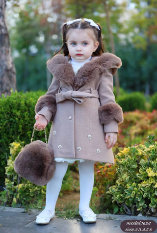 Premium Mink Color Angora Fur Dress and Coat Set of 6