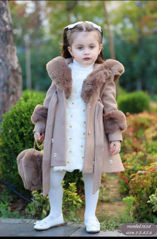 Premium Mink Color Angora Fur Dress and Coat Set of 6