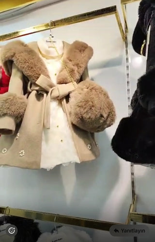 Premium Mink Color Angora Fur Dress and Coat Set of 6