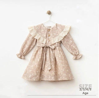 Vintage Mink Floral 4-Piece Girl's Dress Set