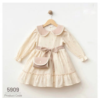 Vintage Cream Floral 4-Piece Set for Girls