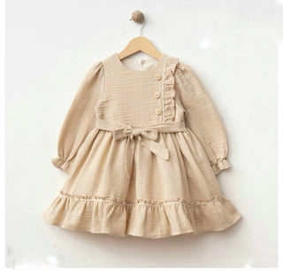Vintage Mink Color 3-Piece Set Girls' Dress
