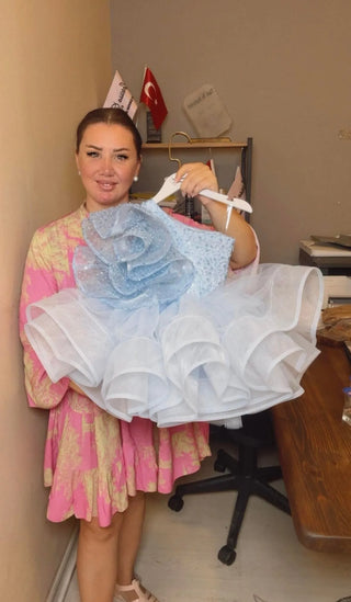 Olivia Baby Blue Girl's Evening Dress