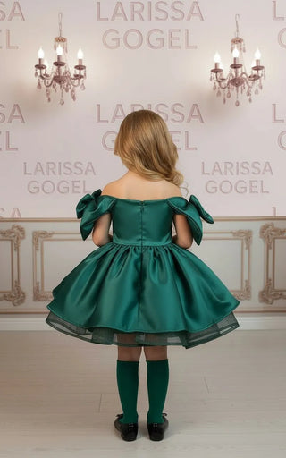 Royal Green Girl's Evening Dress