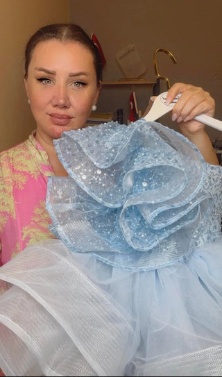 Olivia Baby Blue Girl's Evening Dress