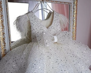 Bow - DOUBLE LAYER WITH WHITE STONES