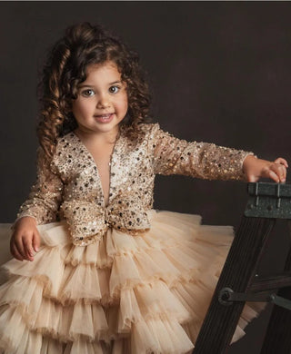 Margarita Gold Girl's Dress