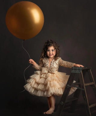 Margarita Gold Girl's Dress