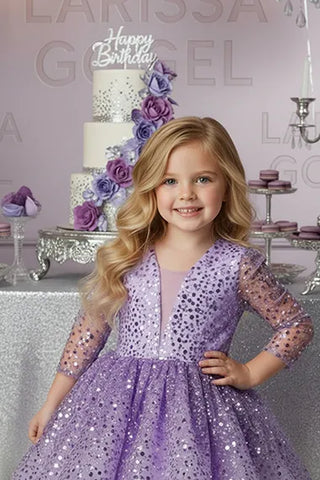 Alyona Purple / Lilac Girl's Dress
