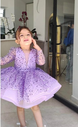Alyona Purple / Lilac Girl's Dress
