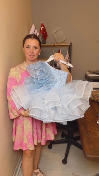 Olivia Baby Blue Girl's Evening Dress