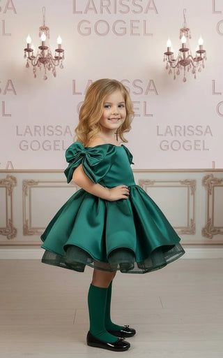 Royal Green Girl's Evening Dress