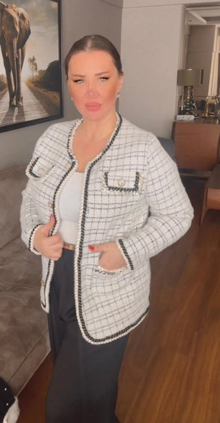 Imported Wool Long Sleeve Jacket Cardigan