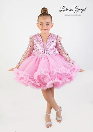 Jolie Pink Girl's Evening Dress