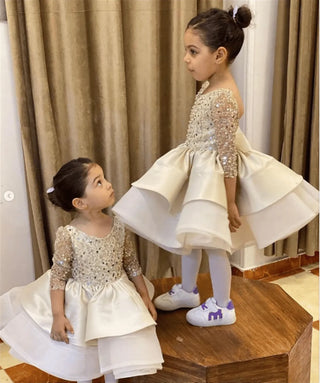 Lucas Beige Girl's Evening Dress