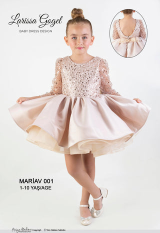 Lucas Beige Girl's Evening Dress