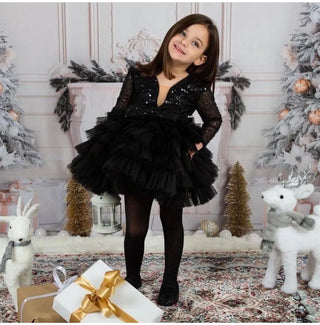 Margarita Black Girl's Dress