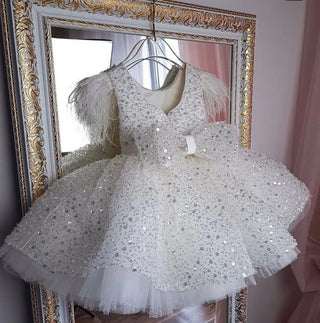 Sonia White Girl's Dress